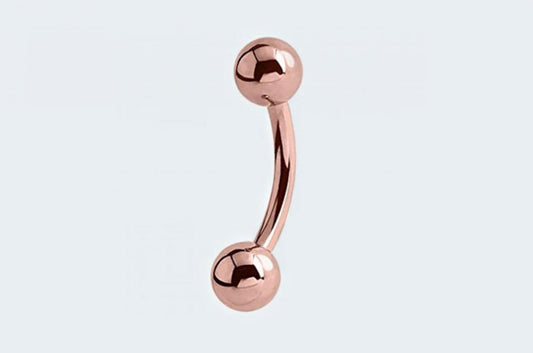 8mm Rose Gold Banana bar