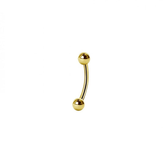 8mm Gold Banana bar